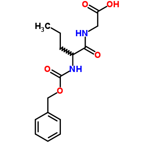 2-(2-苯基甲氧基羰基氨基戊酰基氨基)乙酸结构式_56610-11-8结构式