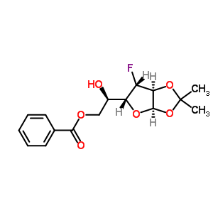 6-O-苯甲酰基-3-脱氧-3-氟-1,2-O-异亚丙基-alpha-D-呋喃葡萄糖结构式_56632-74-7结构式