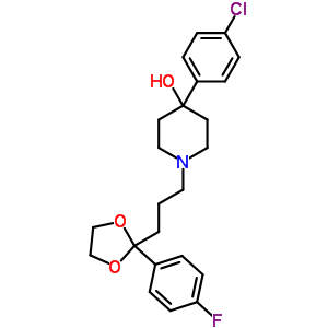 4-(P-氯苯基)-1-[3-[2-(p-氟苯基)-1,3-二氧杂烷-2-基]丙基]哌啶-4-醇结构式_56660-99-2结构式
