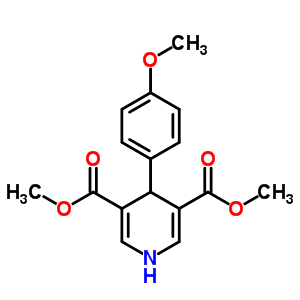 4-(4-甲氧基苯基)-1,4-二氢吡啶-3,5-二羧酸二甲酯结构式_56820-26-9结构式
