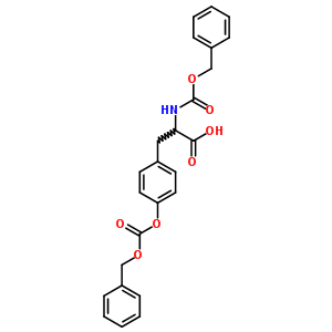 2-苯基甲氧基羰基氨基-3-(4-苯基甲氧基羰基氧基苯基)丙酸结构式_57228-56-5结构式