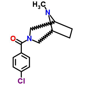 3-(P-氯苯甲酰基)-8-甲基-3,8-二氮杂双环[3.2.1]辛烷结构式_57269-18-8结构式