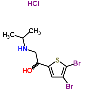 1-(4,5-二溴-2-噻吩)-2-异丙基氨基乙醇盐酸盐结构式_57681-88-6结构式