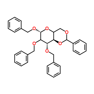 苄基 2,3-二-O-苄基-4,6-O-亚苄基-beta-D-吡喃葡萄糖苷结构式_57783-66-1结构式