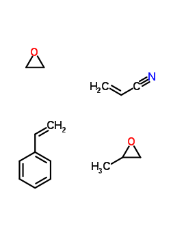2-丙烯腈与苯乙烯,甲基环氧乙烷和环氧乙烷的聚合物结构式_58050-75-2结构式
