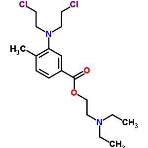 3-[Bis(2-chloroethyl)amino]-p-toluic acid 2-(diethylamino)ethyl ester Structure,58278-35-6Structure