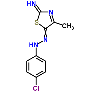 4-氯-n-[(2-亚氨基-4-甲基-1,3-噻唑-5-基)氨基]苯胺结构式_58285-64-6结构式