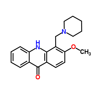 3-Methoxy-4-(piperidinomethyl)-9(10h)-acridone Structure,58324-15-5Structure