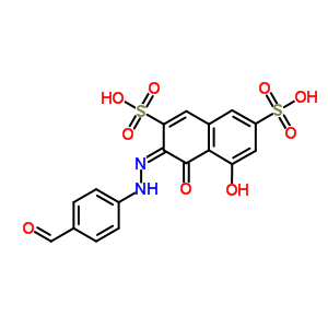 3-[(4-甲酰基苯基)氮杂]-4,5-二羟基-2,7-萘二磺酸二钠结构式_5850-58-8结构式