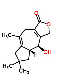 (4S)-4,4abeta,5,6,7,9-六氢-4beta-羟基-6,6,8-三甲基薁并[5,6-c]呋喃-1(3H)-酮结构式_58757-92-9结构式