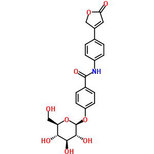 N-[4-(2,5-二氢-5-氧代-3-呋喃基)苯基]-4-(beta-D-吡喃葡萄糖基氧基)-苯甲酰胺结构式_58789-94-9结构式