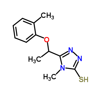 4-甲基-5-[1-(2-甲基苯氧基)乙基]-4H-1,2,4-噻唑-3-硫醇结构式_588673-51-2结构式