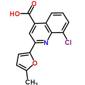 8-氯-2-(5-甲基-2-呋喃基)喹啉-4-羧酸结构式_588676-14-6结构式