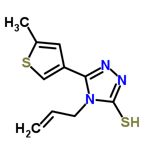 4-烯丙基-5-(5-甲基噻吩-3-基)-4H-1,2,4-噻唑-3-硫醇结构式_588680-35-7结构式