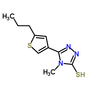 4-甲基-5-(5-丙基噻吩-3-基)-4H-1,2,4-噻唑-3-硫醇结构式_588687-53-0结构式