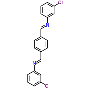 N-(3-氯苯基)-1-[4-[(3-氯苯基)亚氨基甲基]苯基]甲胺结构式_58869-55-9结构式