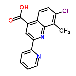 7-氯-8-甲基-2-吡啶-2-基喹啉-4-羧酸结构式_588696-82-6结构式