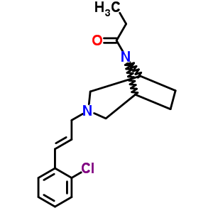 3-[3-(O-氯苯基)烯丙基]-8-丙酰基-3,8-二氮杂双环[3.2.1]辛烷结构式_59038-07-2结构式