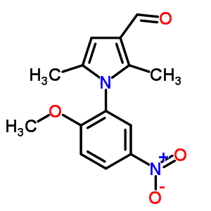 (9ci)-1-(2-甲氧基-5-硝基苯基)-2,5-二甲基-1H-吡咯-3-羧醛结构式_590395-50-9结构式