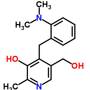 4-[[2-(二甲基氨基)苯基]甲基]-5-羟基-6-甲基-3-吡啶甲醇结构式_59050-76-9结构式