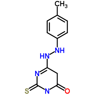 2,5-二氢-6-[2-(4-甲基苯基)肼基]-2-硫氧代-4(3H)-嘧啶酮结构式_59095-98-6结构式