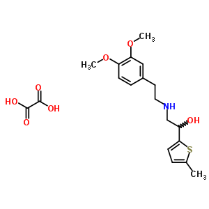 2-(((3,4-Dimethoxyphenyl)ethyl)amino)-1-(5-methyl-2-thienyl)ethanol oxalate Structure,59160-36-0Structure