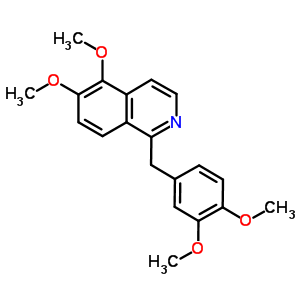 异喹啉,1-[(3,4-二甲氧基苯基)甲基]-5,6-二甲氧基盐酸盐 (1:1)结构式_59276-09-4结构式