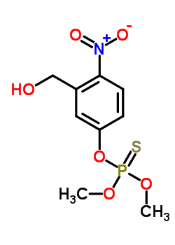 Phosphorothioic acid o-[3-(hydroxymethyl)-4-nitrophenyl]o, o-dimethyl ester Structure,59417-73-1Structure