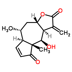 (3As)-3,3a,4,4a,7aalpha,8,9,9abeta-octahydro-4beta-hydroxy-4abeta,8alpha-dimethyl-3-methyleneazuleno[6,5-b]furan-2,5-dione Structure,5945-41-5Structure
