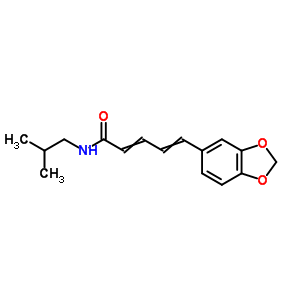 5-Benzo[1,3]dioxol-5-yl-n-(2-methylpropyl)penta-2,4-dienamide Structure,5950-12-9Structure