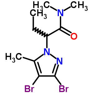2-(3,4-二溴-5-甲基-吡唑-1-基)-N,N-二甲基-丁酰胺结构式_60060-75-5结构式