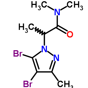 2-(4,5-二溴-3-甲基-吡唑-1-基)-N,N-二甲基-丙酰胺结构式_60060-92-6结构式