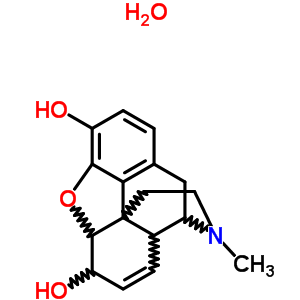 吗啡单水合物结构式_6009-81-0结构式