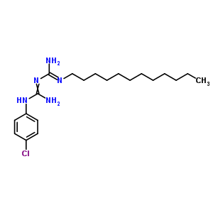 1-(4-氯苯基)-2-(n-十二基甲脒基)胍结构式_60221-95-6结构式