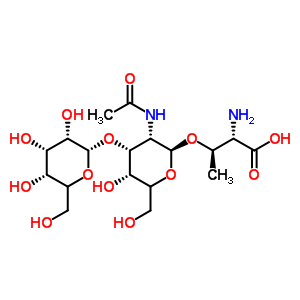 3-{[3-乙酰氨基-5-羟基-6-(羟基甲基)-4-{[3,4,5-三羟基-6-(羟基甲基)四氢-2H-吡喃-2-基]氧基}四氢-2H-吡喃-2-基]氧基}-2-氨基丁酸结构式_60280-58-2结构式