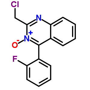 2-(氯甲基)-4-(2-氟苯基)-2H-喹唑啉 3-氧化物结构式_60656-73-7结构式