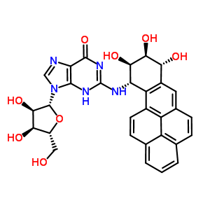 N(2)-(7,8,9,10-四氢-7,8,9-三羟基苯并(a)芘-10-基)鸟嘌呤结构式_60872-70-0结构式