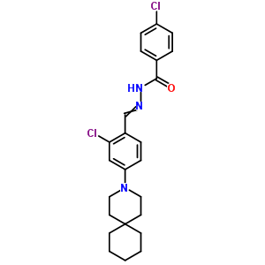 N-[[4-(3-氮杂螺[5.5]-3-十一基)-2-氯-苯基]亚甲基氨基]-4-氯-苯甲酰胺结构式_60948-29-0结构式