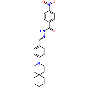 N-[[4-(3-氮杂螺[5.5]-3-十一基)苯基]亚甲基氨基]-4-硝基-苯甲酰胺结构式_60948-34-7结构式