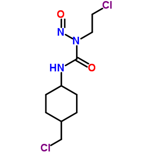 1-(2-氯乙基)-3-(4β-氯甲基-1α-环己基)-1-亚硝基脲结构式_61137-51-7结构式