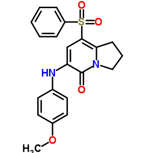 6-[(4-甲氧基苯基)氨基]-8-(苯磺酰基)-2,3-二氢-5(1H)-吲哚嗪酮结构式_612065-25-5结构式