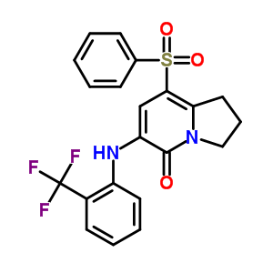 8-(苯磺酰基)-6-{[2-(三氟甲基)苯基]氨基}-2,3-二氢-5(1H)-吲哚嗪酮结构式_612065-28-8结构式