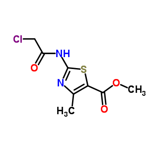 甲基 2-[(氯乙酰基)氨基]-4-甲基-1,3-噻唑-5-羧酸结构式_6125-36-6结构式