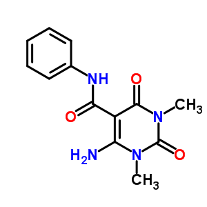 6-氨基-1,2,3,4-四氢-1,3-二甲基-2,4-二氧代-n-苯基-5-嘧啶羧酰胺结构式_61317-83-7结构式