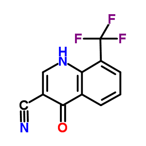 4-羟基-8-三氟甲基-3-喹啉甲腈结构式_61338-18-9结构式