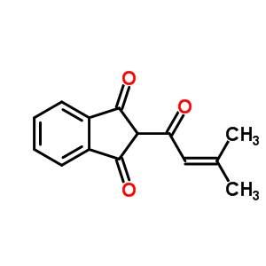 2-(3-甲基-1-氧代-2-丁烯-1-基)-1H-茚-1,3(2H)-二酮结构式_6134-98-1结构式