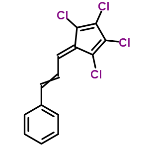 3-(2,3,4,5-四氯-1-环戊并-2,4-二烯亚基)丙-1-烯基苯结构式_61355-19-9结构式
