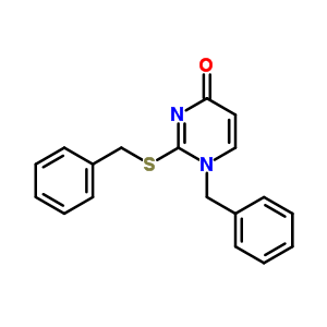 4(1H)-pyrimidinone,1-(phenylmethyl)-2-[(phenylmethyl)thio]- Structure,6146-26-5Structure