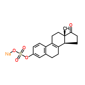 Δ-8,9-脱氢雌激素酮硫酸酯钠盐结构式_61612-83-7结构式