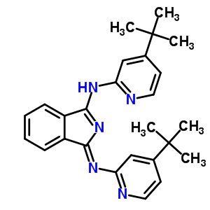 N-[4-叔丁基-2-吡啶基]-1-[[4-叔丁基-2-吡啶基]亚氨基]-1H-异吲哚-3-胺结构式_61702-08-7结构式